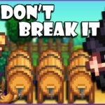 Pam destroying kegs with a crying shocked witch "Don't Break It"